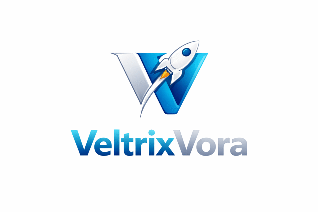 veltrixvora rocket logo design